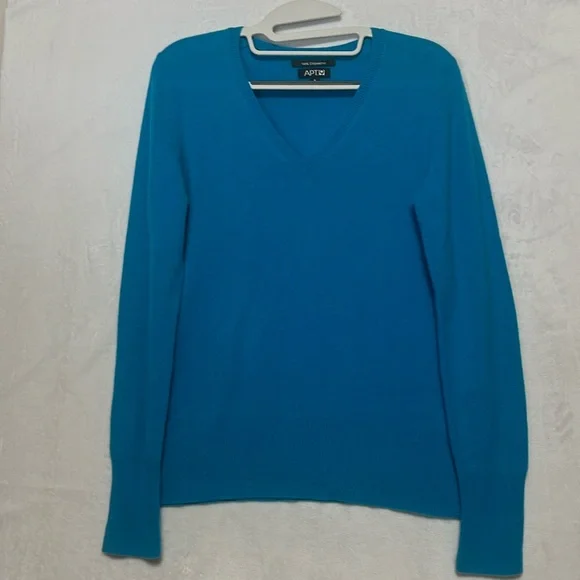 Sweaters Apt9 Cashmere Womens Blue Vneck Long Sleeve